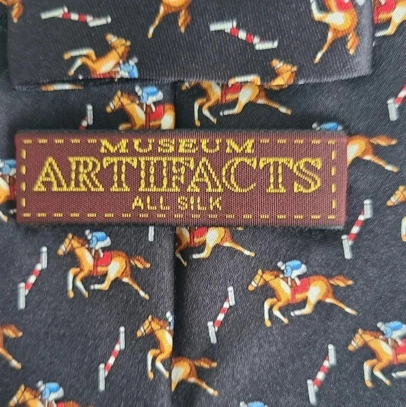🐎Equestrian Museum Artifacts Tie Horse Pattern - Picture 6 of 8